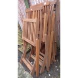 Teak garden chairs with similar folding table