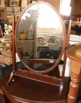 19th c mahogany wall mirror