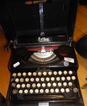 A 1920s Seidel & Naumann Erika portable typewriter