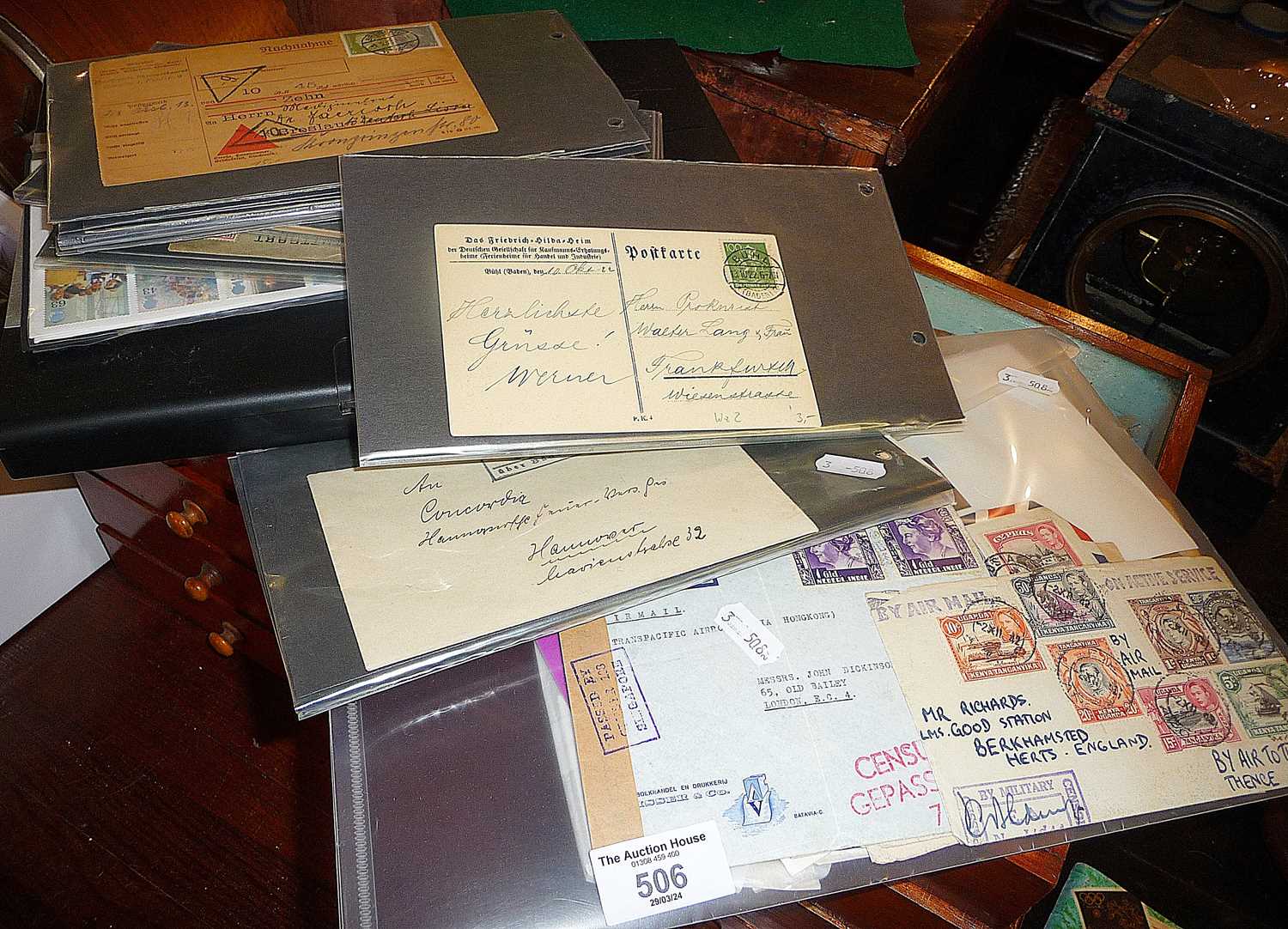 QV stamped envelopes, Penny Reds, some letters and ephemera, good Postal History lot - Image 6 of 6