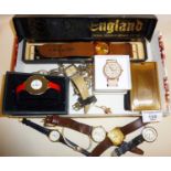 Vintage wrist watches inc. an Old England model designed by Richard Loftus (in original box)