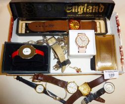 Vintage wrist watches inc. an Old England model designed by Richard Loftus (in original box)