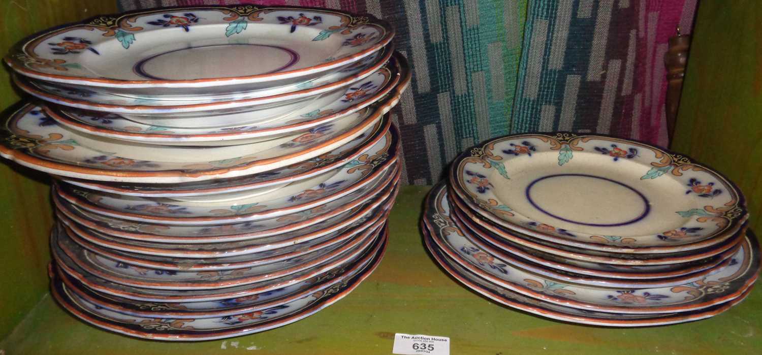 Quantity of Victorian china dinner plates - Image 2 of 2