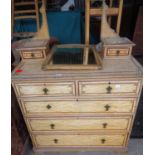 Victorian painted & grained pine dressing chest