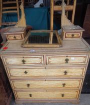 Victorian painted & grained pine dressing chest