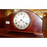 1930's inlaid mahogany mantle clock