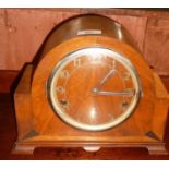 Art Deco dome top mantle clock