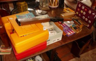 Miscellaneous toys & games including two cases of K'Nex construction kits and a Crosman toy BB rifle