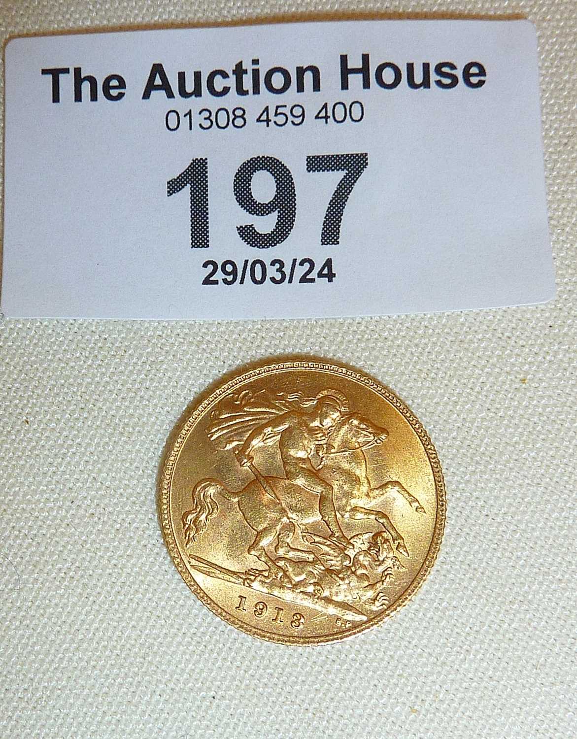 1913 Half Sovereign - Image 2 of 2