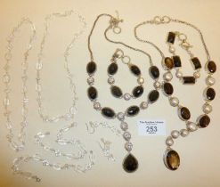 925 silver jewellery, necklaces and bracelets, etc. Fully hallmarked - maker LSJ