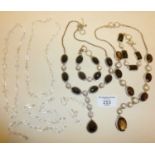 925 silver jewellery, necklaces and bracelets, etc. Fully hallmarked - maker LSJ