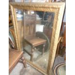 Large rectangular gilt-framed wall mirror