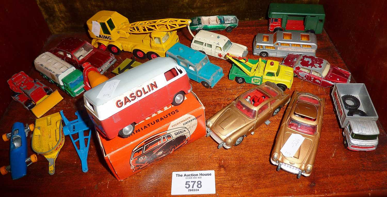 Marklin 8007 Volkswagen van "GASOLINO" with box and other diecast vehicles inc Corgi Toys and Lesney - Image 2 of 2