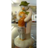 Coalport Characters china figure of The Snowman, marked "The Hug", 14cm