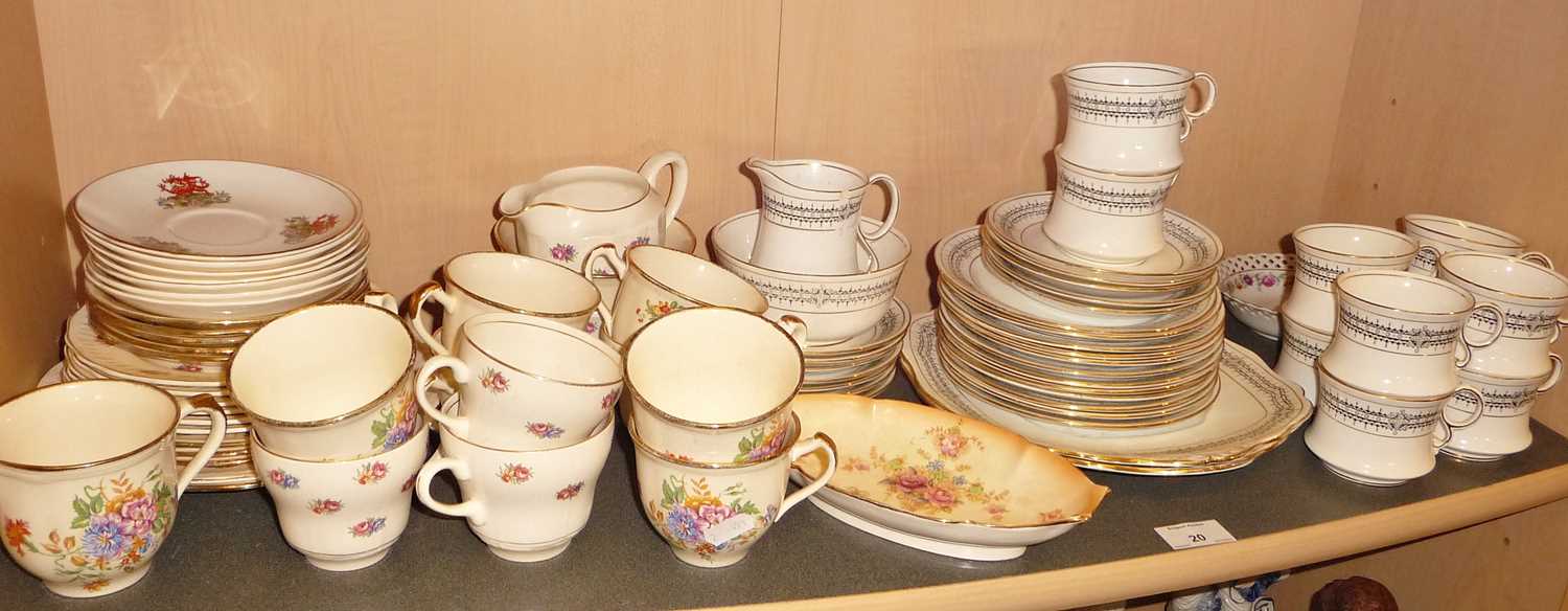 Royal Albert Crown china teaware. Alfred Meakin teaware and a Crown Devon dish - Image 2 of 2