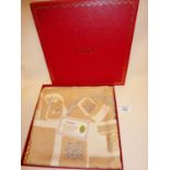 Authentic Cartier silk scarf in box with warranty card. All in an excellent condition, with a