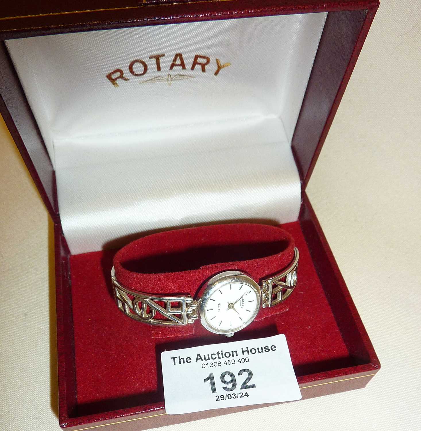 Ladies' Sterling silver Rotary watch in case, very good condition and working - Image 2 of 2