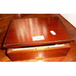 Victorian mahogany watercolour paint box by Ackermann of Regent Street, London