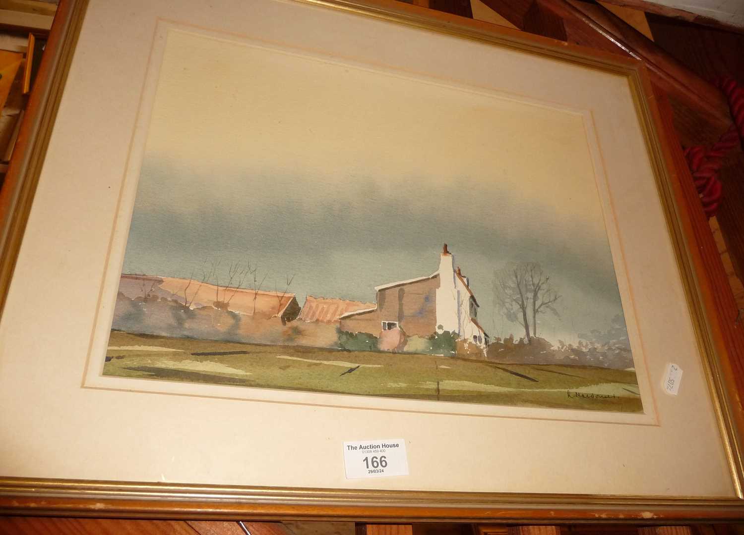 Watercolour of a farmhouse by R. Macdonald - Image 2 of 2