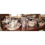 Large collection of Victorian Derby Imari-style & Wadeheath chinaware, inc. biscuit barrel, teapots,