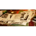 Three folios of assorted black and white professional British and Italian photographs of works of