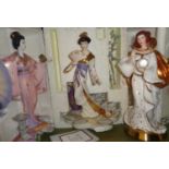 Three Franklin Mint porcelain figurines inc. Michiki-Princess of the Plum Blosson