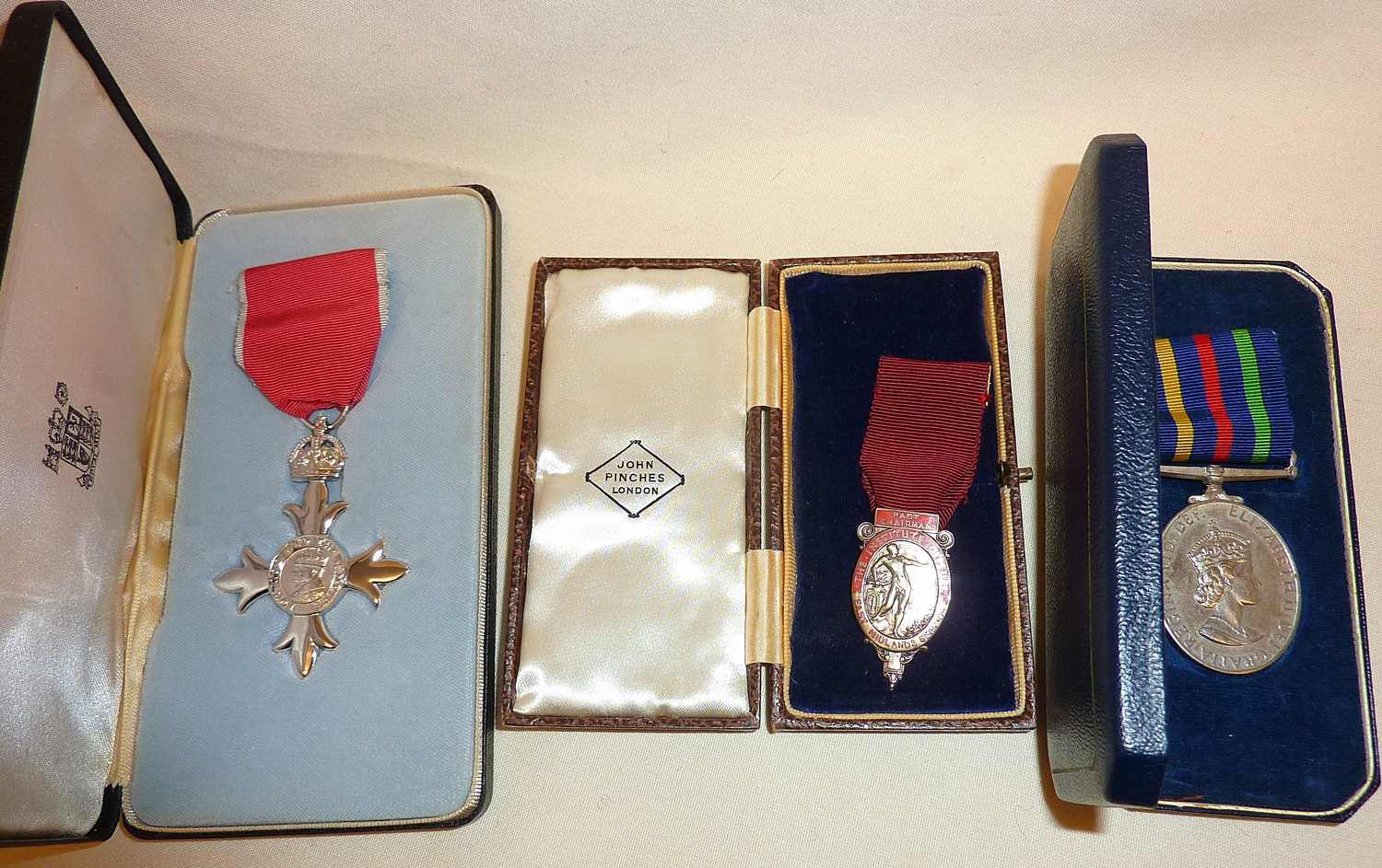 MBE medal in case, ERII Civil Defence Long Service medal and documents and ephemera relating to an - Image 5 of 6