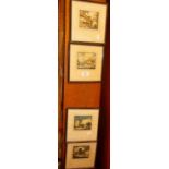 Set of four prints of Norfolk towns by Leonard R. Squirrell R.W.S.