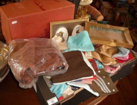 Vintage clothing - large collection of ladies silk & other scarves & hankies