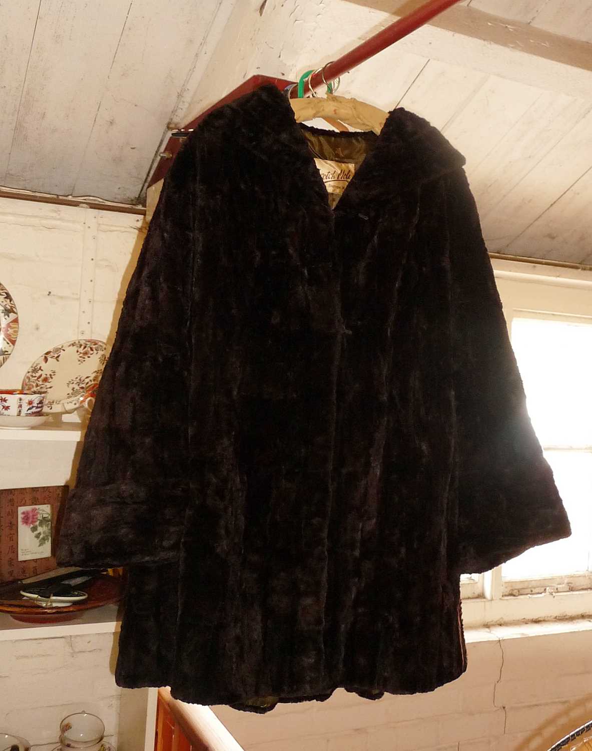 Vintage clothing - a ladies 'Scotch Mole' moleskin coat and an astrakhan coat - Image 2 of 6