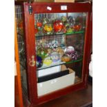 Shop display stained and glazed oak cabinet