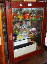 Shop display stained and glazed oak cabinet