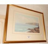 F.J. Widgery (1861-1942) watercolour of Dorset coastline, 14" x 17" inc. frame