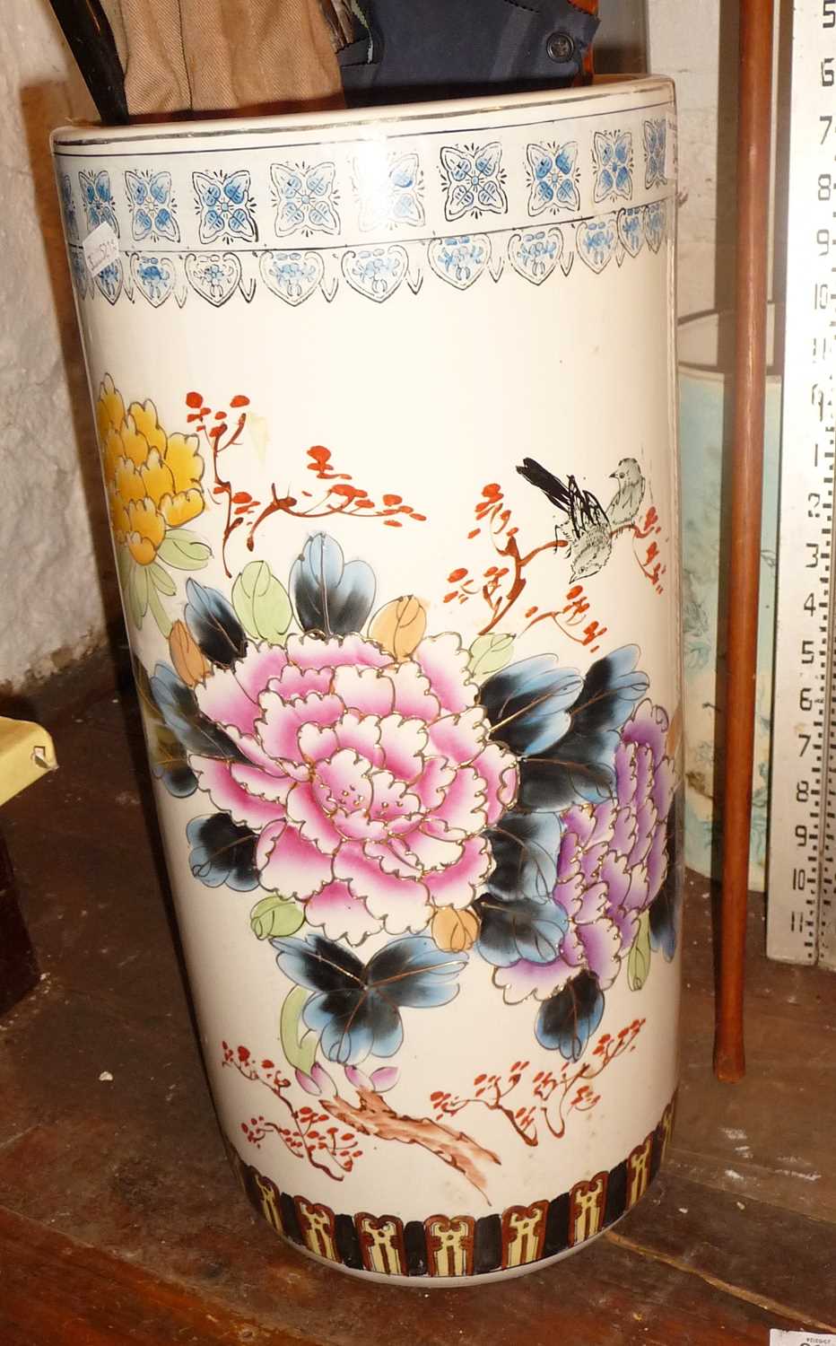 Modern Chinese ceramic stick stand - Image 2 of 2