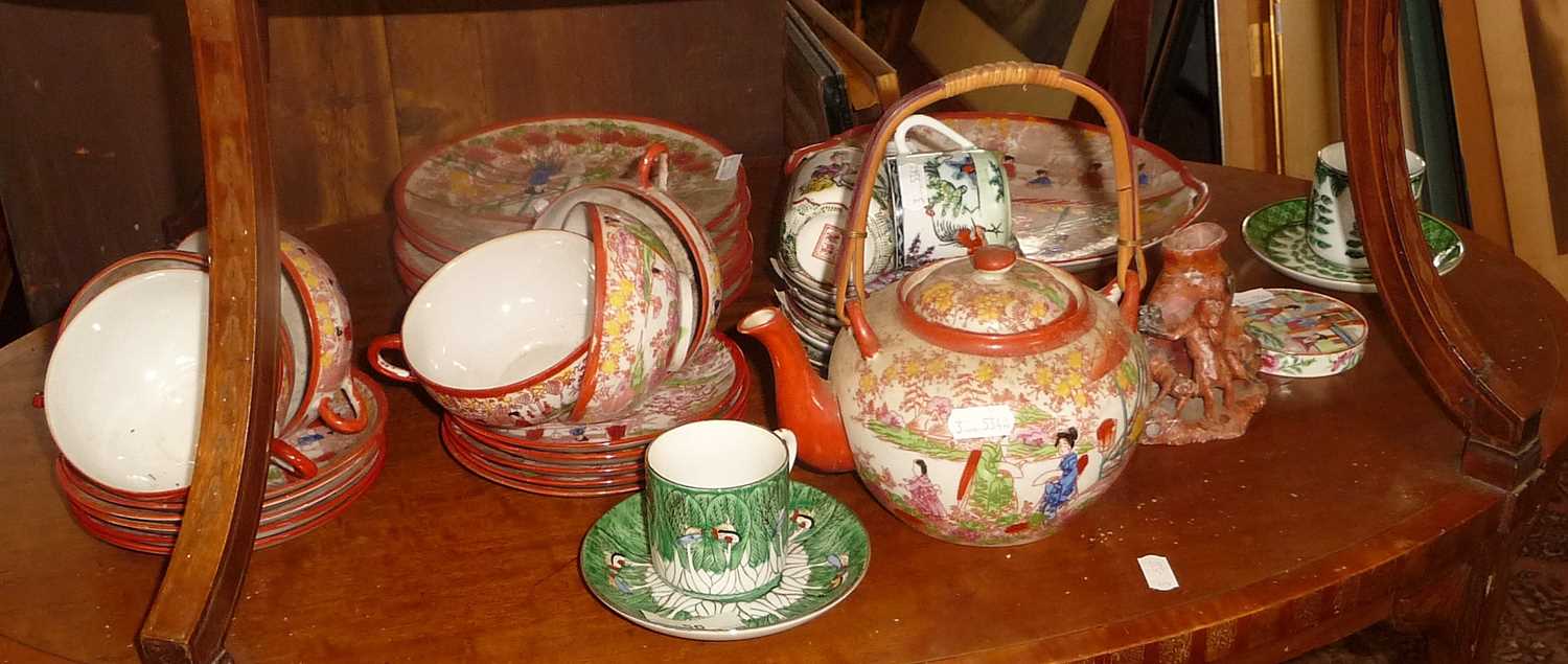Japanese teaset with teapot & others - Image 2 of 2