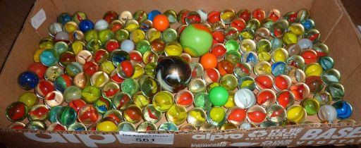 Collection of glass marbles