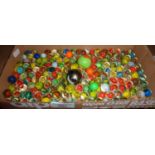 Collection of glass marbles