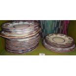 Quantity of Victorian china dinner plates