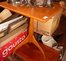 Shaker-style beechwood occasional table on tripod base with two drawers