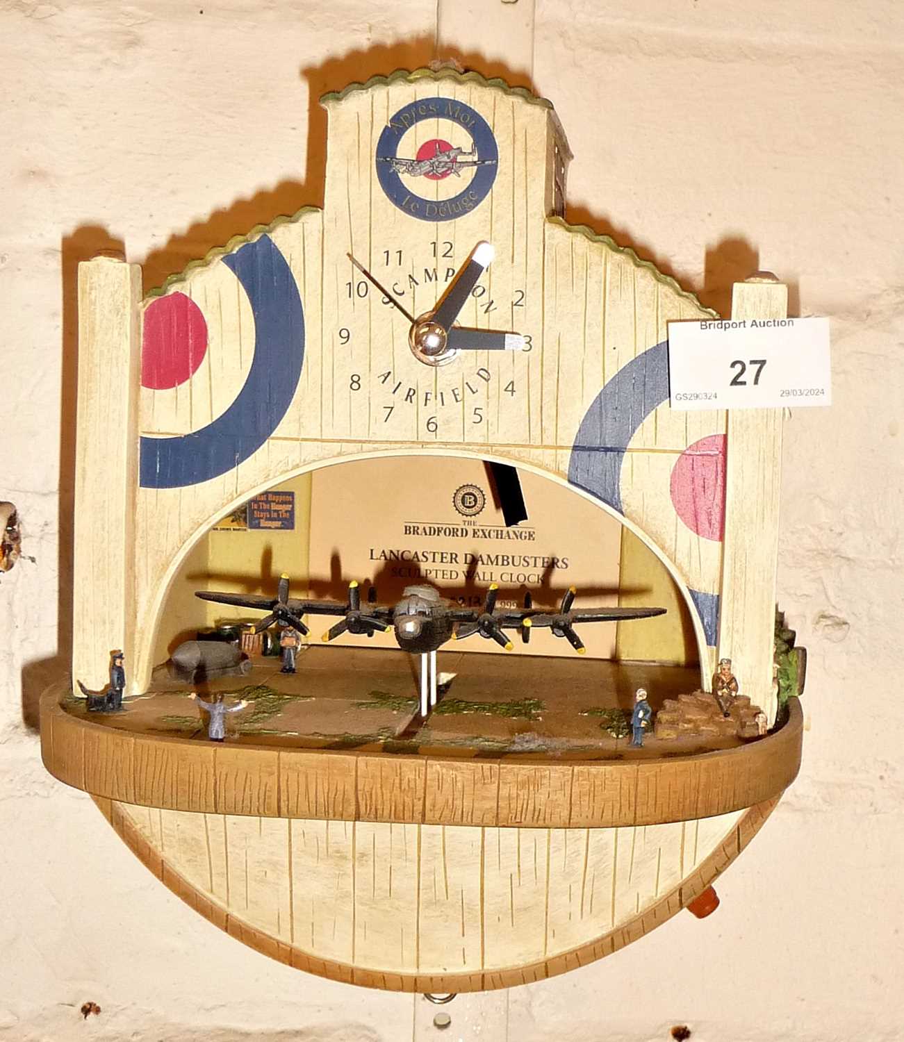 Novelty automaton cuckoo clock "RAF Battle of Britain 90th Anniversary" of the hangar at Scampton - Image 2 of 2