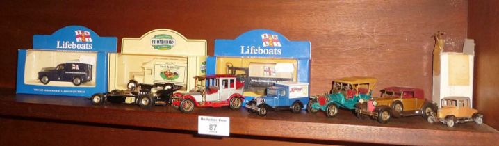 Nine various diecast cars (3 boxed)