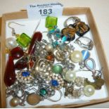 Various vintage and modern earrings