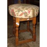 Upholstered 4-legged stool