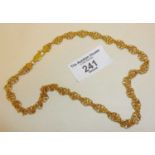 14ct gold fancy chain necklace, approx. 42cm long and 10.5g