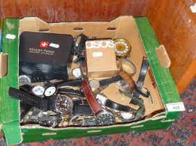 Box of assorted wrist watches