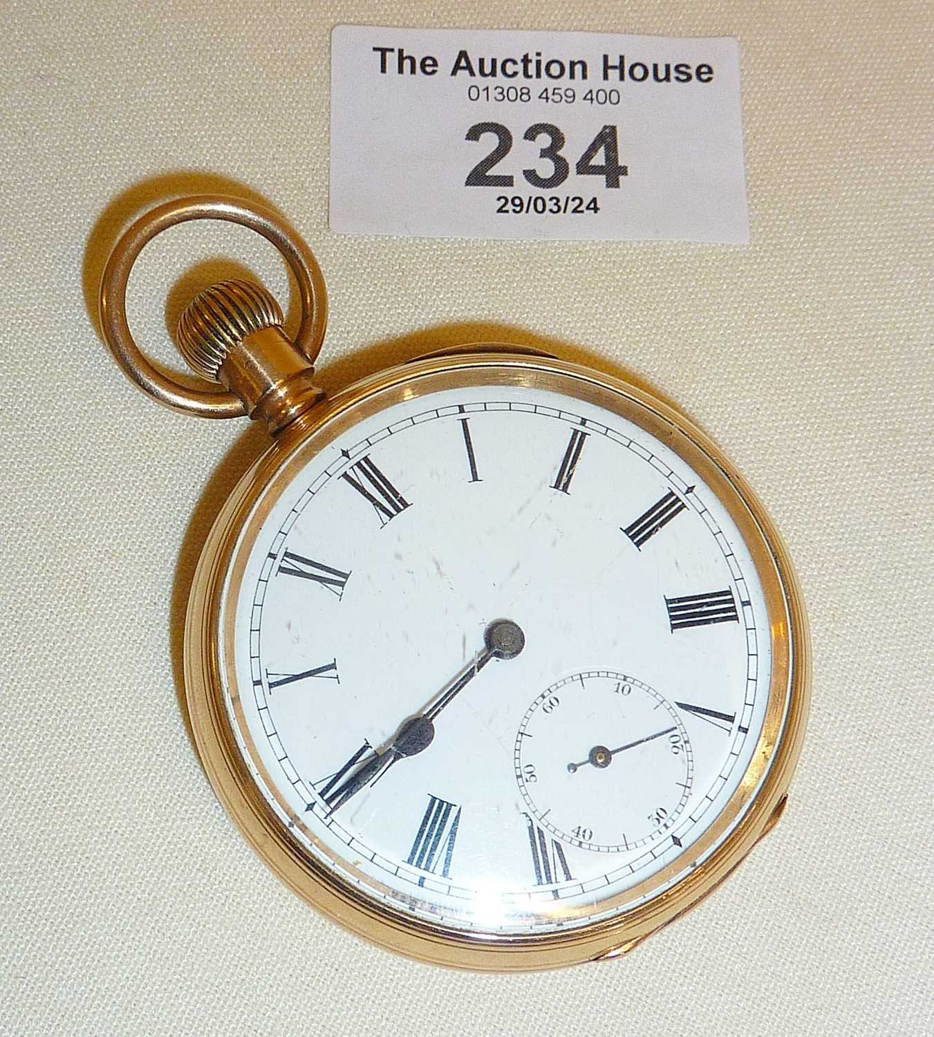 Pocket watch with a gold filled Fahy's case - Image 6 of 6