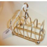 Silver toast rack hallmarked for Sheffield, 1924, maker TB & S, weight approx 83g