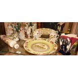 Royal Doulton seriesware Bayeux tapestry charger plate, a Portmeirion rolling pin and other china