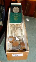 Commemorative Crowns inc. boxed 1951 Festival of Britain, other coins etc.