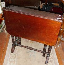 Edwardian mahogany small Sutherland table